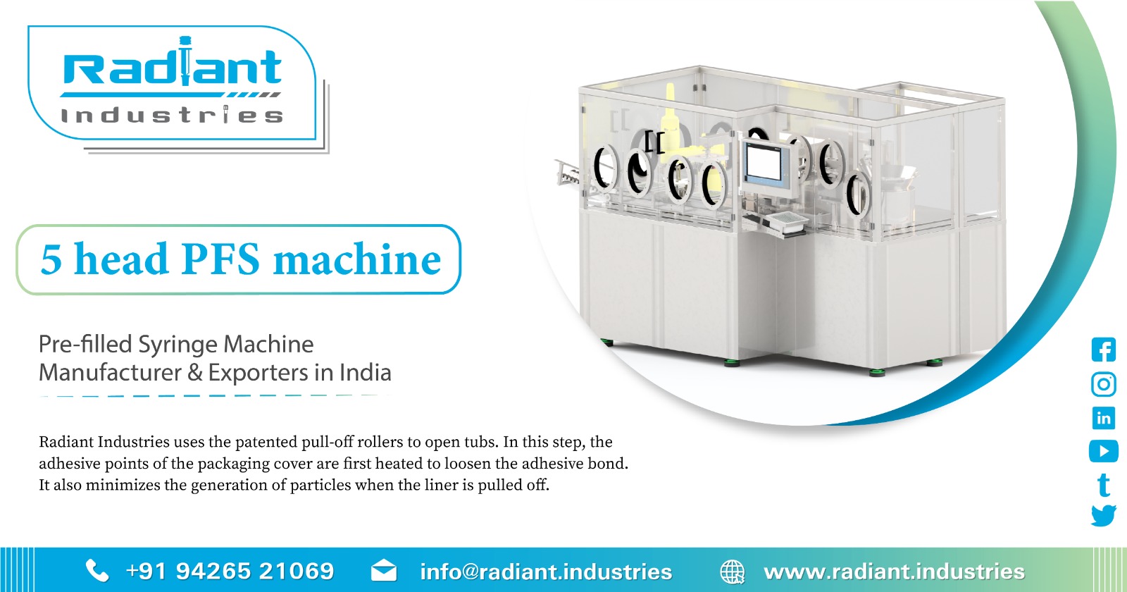 5-head PFS Machine Manufacturer in Hyderabad