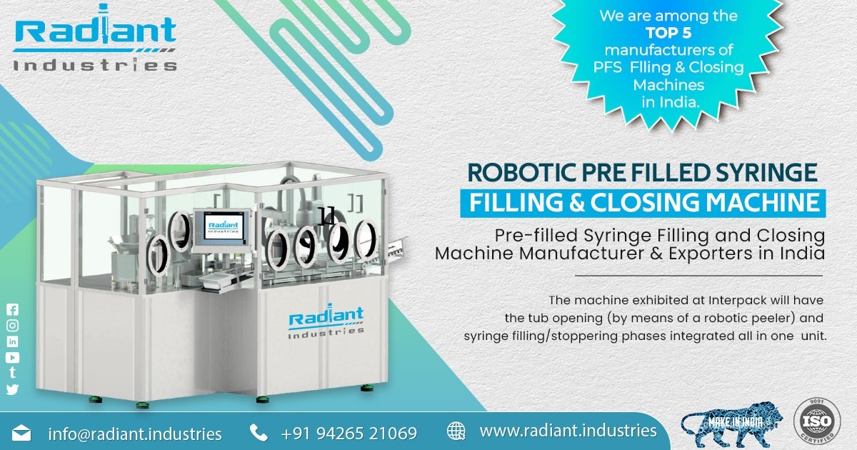 Robotic Pre-Filled Syringe Filling and Closing Machine