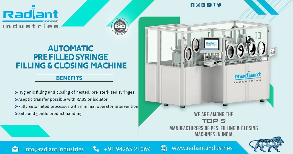 Automatic Pre Filled Syringe Filling & Closing Machine