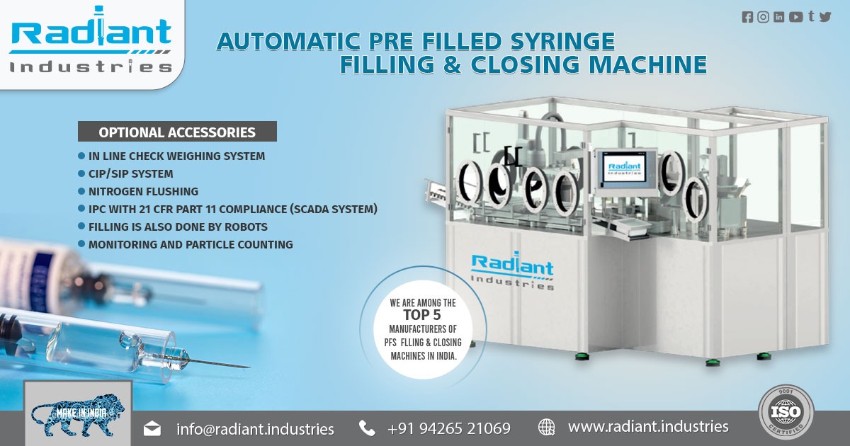 Best Manufacturer of Pre-Filled Syringe Machine