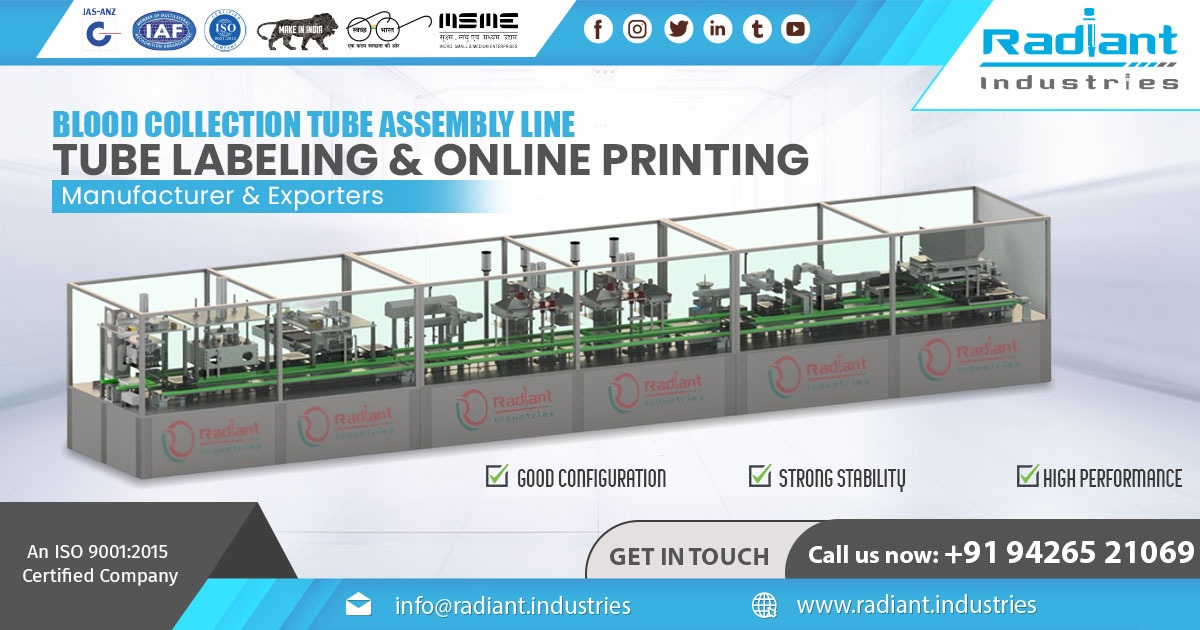 Blood Collection Tube Labelling Machine Manufacturer