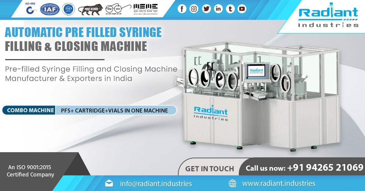 Automatic Pre-Filled Syringe Filling and Closing Machine