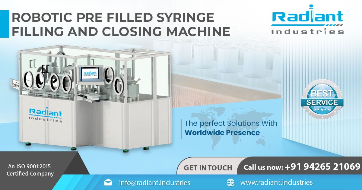 Robotic Pre-Filled Syringe Filling and Closing Machine in Pune