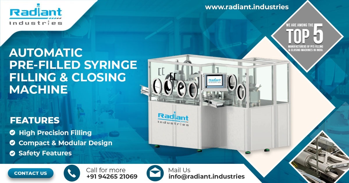 Automatic Pre-Filled Syringe Filling and Closing Machine in Delhi