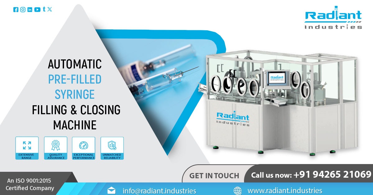 Automatic Pre filled Syringe Filling and Closing Machine in Jharkhand