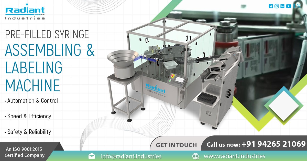 Pre Filled Syringe Assembling and Labeling Machine in Pune