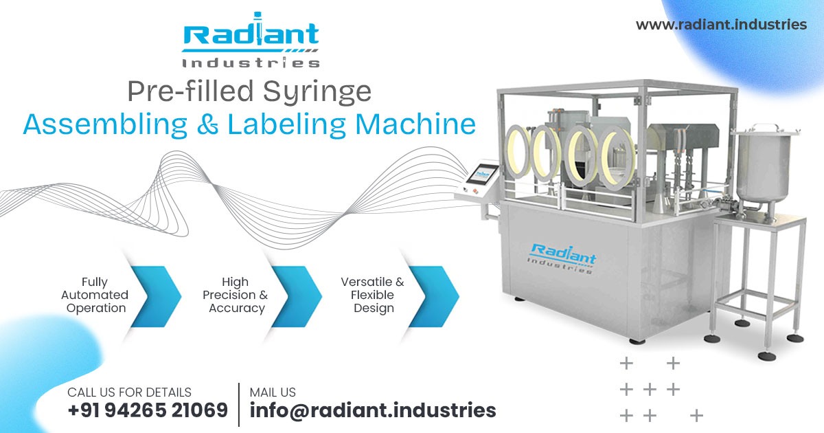 Pre-Filled Syringe Assembling and Labeling Machine in Vadodara