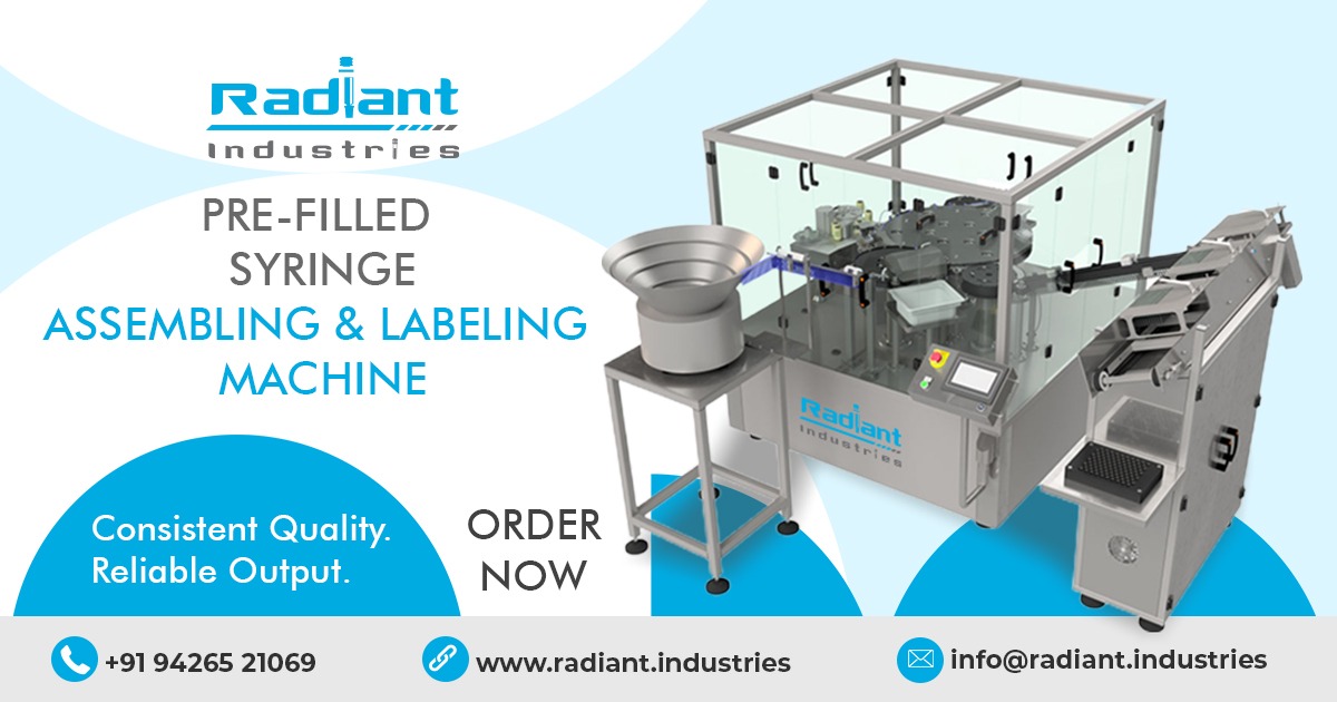 Pre-Filled Syringe Assembling and Labeling Machine in Jharkhand