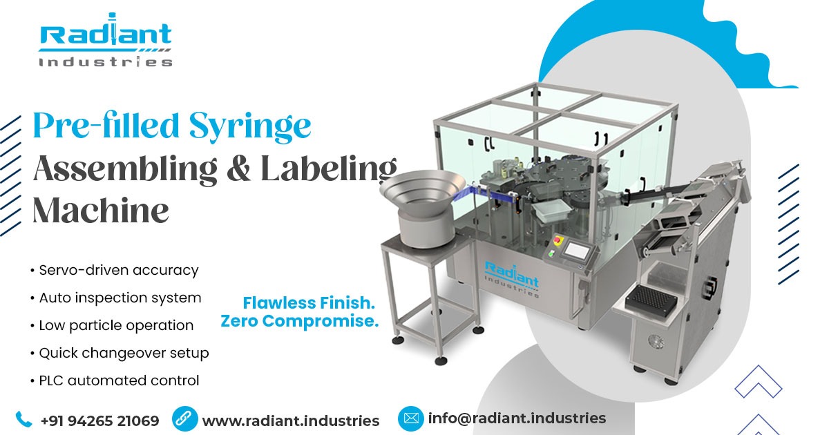 Pre-Filled Syringe Assembling and Labeling Machine in Chennai