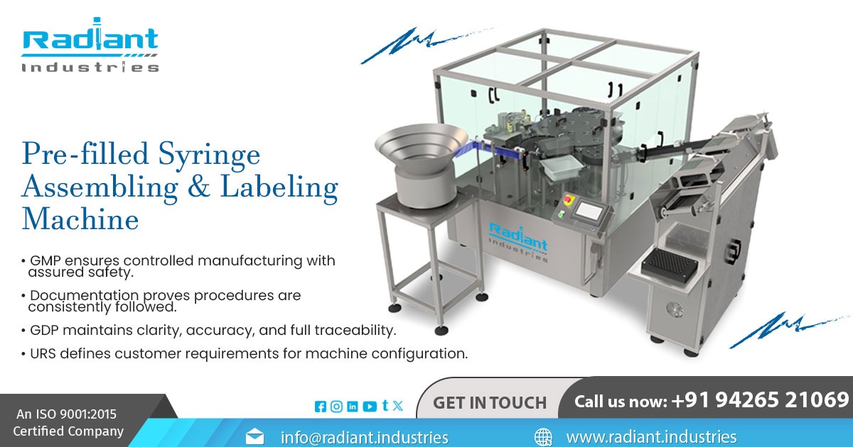 Pre-Filled Syringe Assembling and Labeling Machine in Raipur