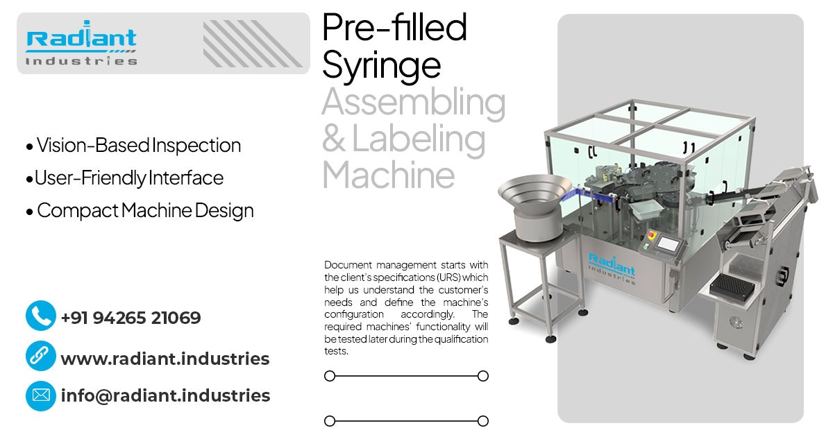 Pre-Filled Syringe Assembling and Labeling Machine in Tamil Nadu