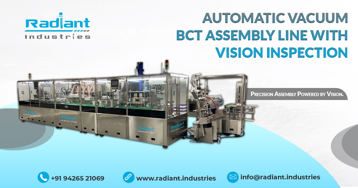 Automatic Vacuum Blood Collection Tube Assembly Line with Vision Inspection System in Vietnam