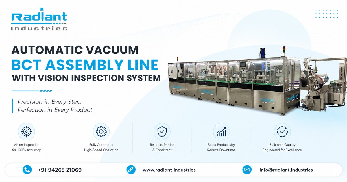 Automatic Vacuum BCT Assembly Line with Vision Inspection System in Australia