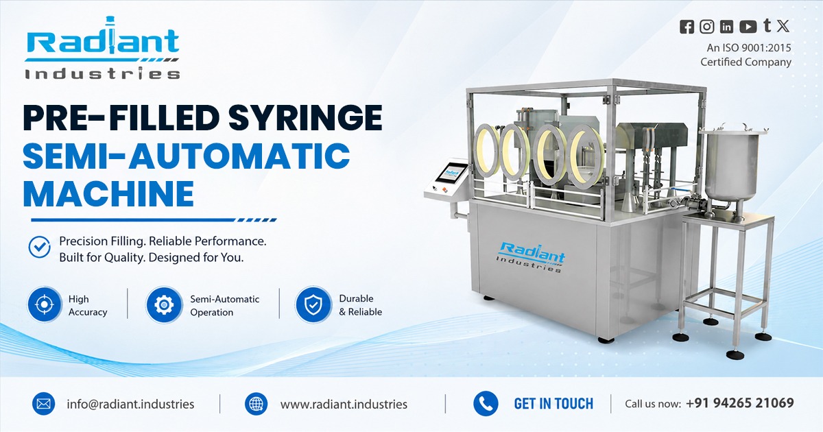 Pre-Filled Syringe Semi-Automatic Machine in Canada